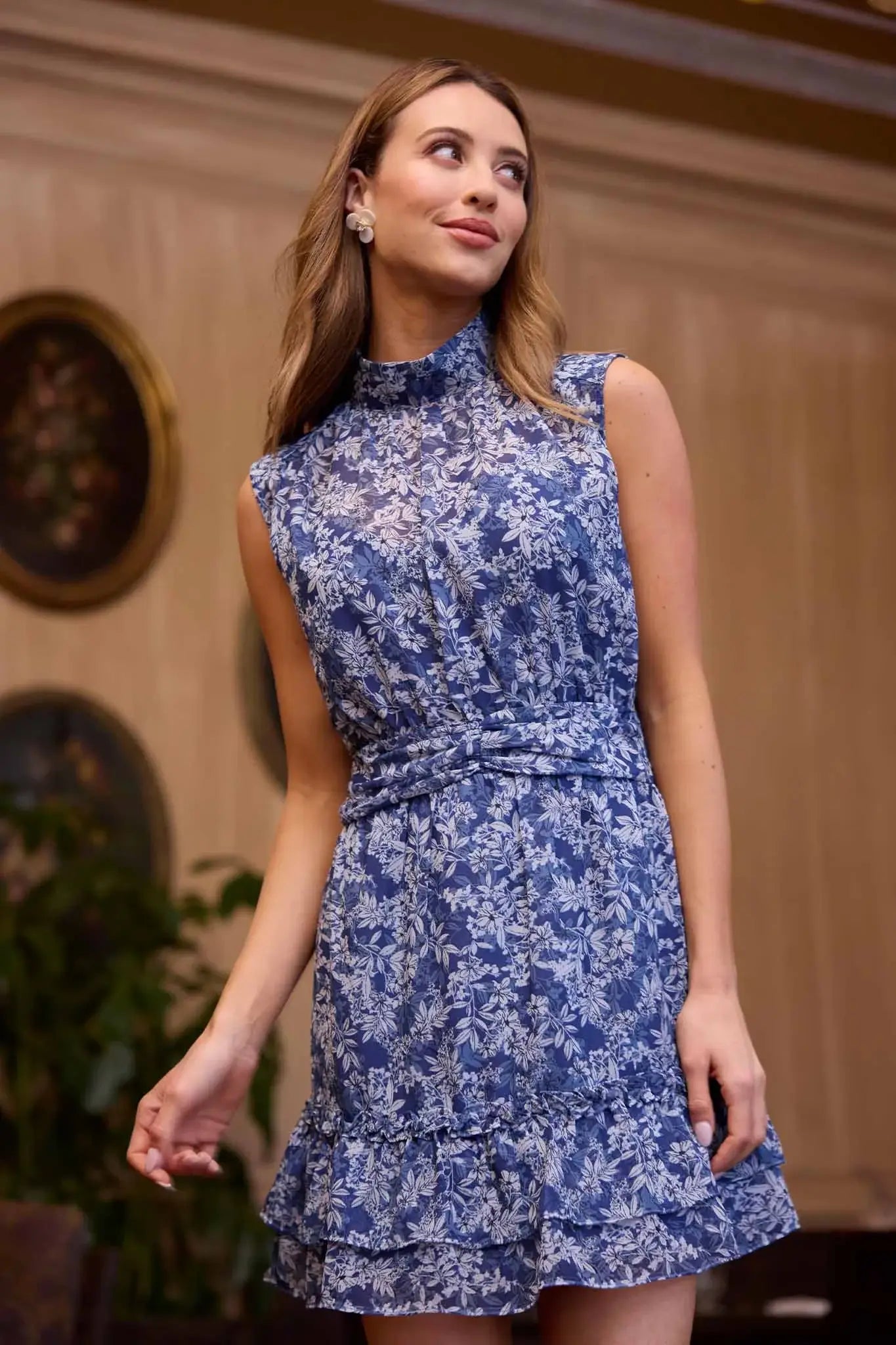 Mini dresses with patchwork designs for a unique style Eliana Dress