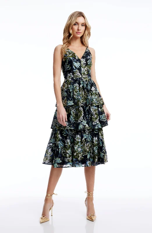 Midi dresses with pleated bodices for a classic and tailored look Lorelai Dress