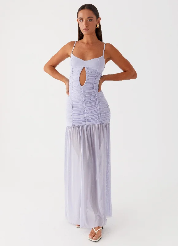  Constance Mesh Maxi Dress - Lavender
