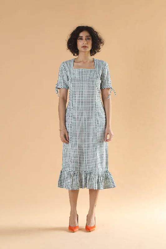  Pure Cotton Classic Checkered Dress
