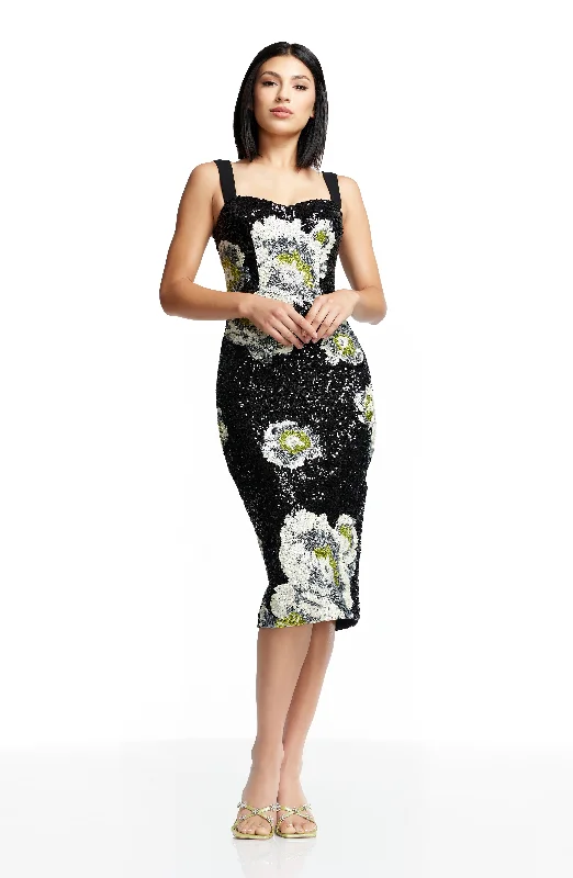 Midi dresses with ribbed textures for a unique and tactile appearance Nicole Dress