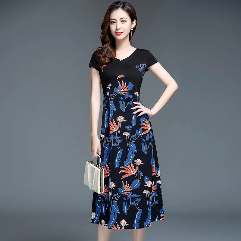  TWO PEARS-Floral Print Dress