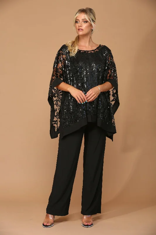 Wedding dresses with a ruched bodice for a textured look Wedding guest dresses with cold - shoulder ruffled sleeves and knee - length hems Long Formal Mother of the Bride Cape Pant Set