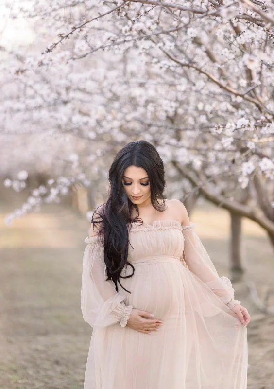 Maternity dress for a baby's first visit to the vegetable garden Elianie Elegant Maternity Gown