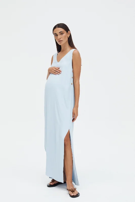 Plus size maternity dress for curvy moms - to - be Camille Maxi Dress