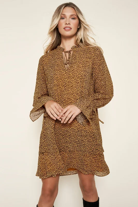 Mini dresses with side slits for a sexy appeal Rosa Tiered Shift Dress