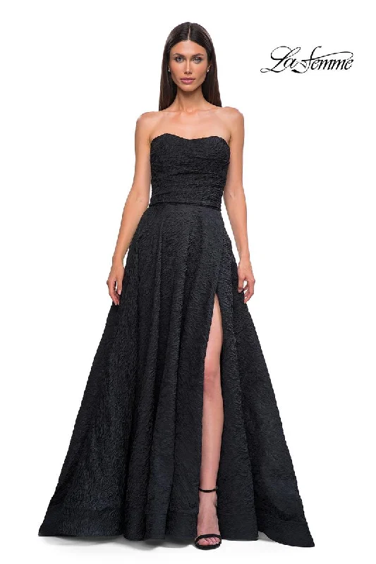 Strapless mini dresses for a beach vacation La Femme Dress 32893