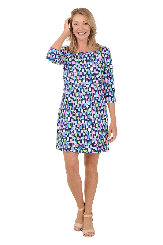 Organic Cotton Casual Dresses for a Natural Choice​ Wine Glasses UPF50+ Travel Dress