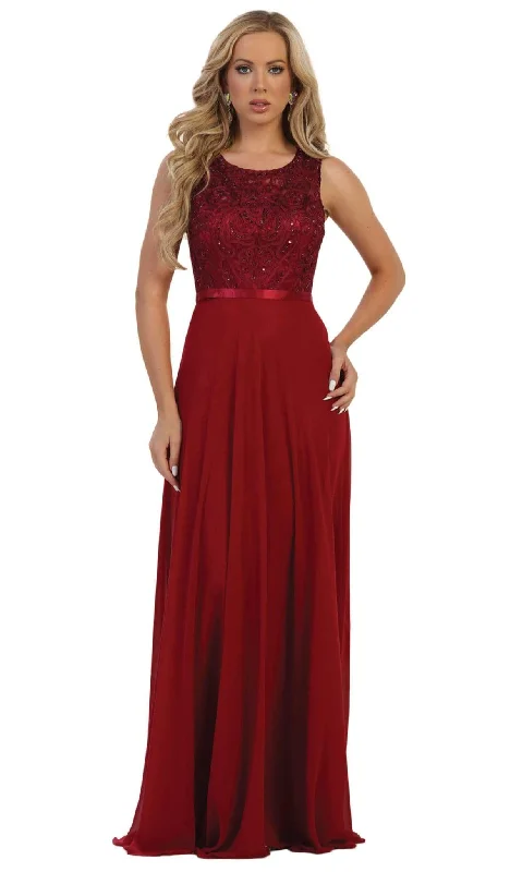 Wedding dresses with a built - in petticoat for added volume​ Wedding guest dresses with patchwork designs for a unique look May Queen Bridal - MQ1519 Cap Sleeve Soutache Adorned A-Line Bridal Gown