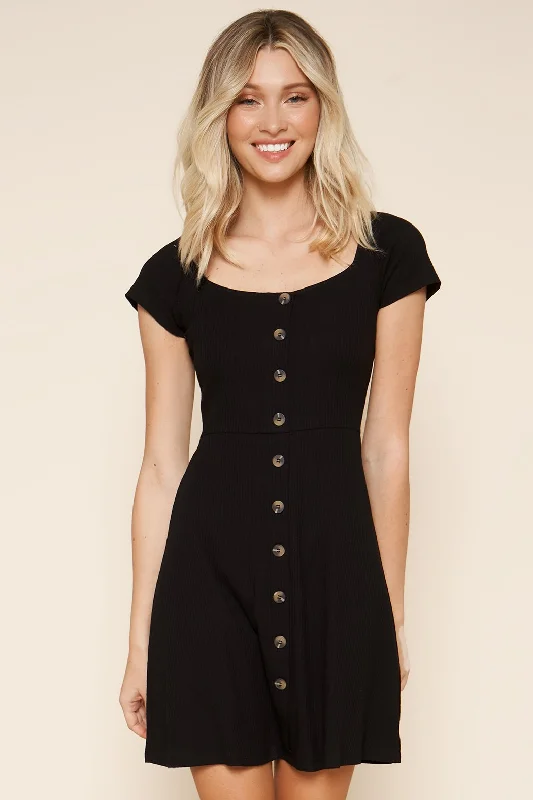 Linen mini dresses for a breathable summer option Holland Ribbed Dress