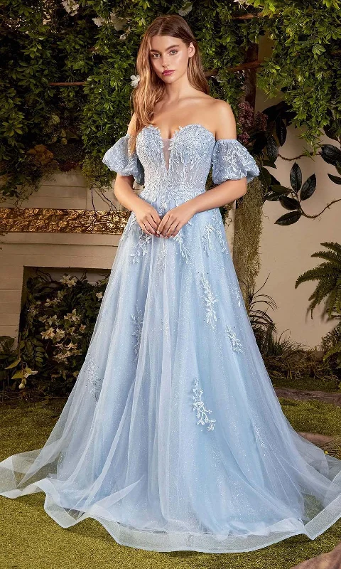 Ball gown style wedding dresses with sweetheart neckline​ A - line cocktail wedding guest dresses in pastel colors Andrea and Leo - A1046 Embroidered Plunging Sweetheart Gown