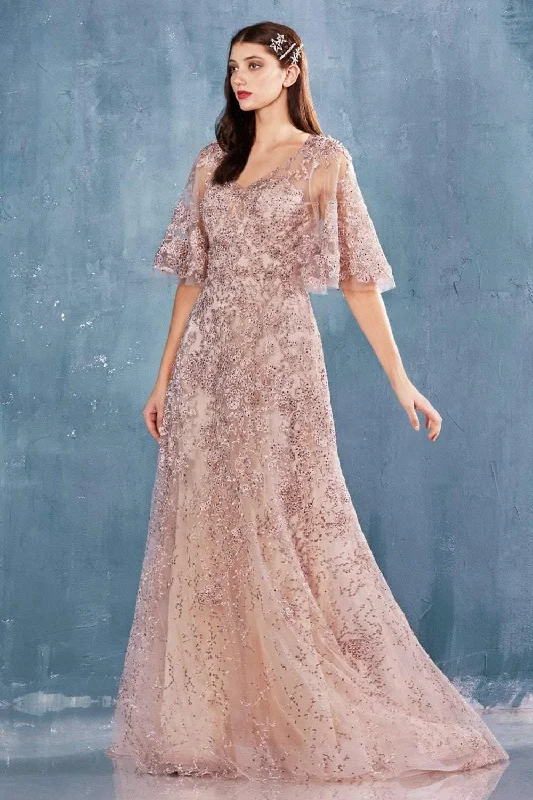 Plus - size wedding dresses with a flattering fit​ Wedding guest dresses with keyhole backs and flowing fabrics Andrea & Leo CDA0972 Long Formal Dress Evening Gown