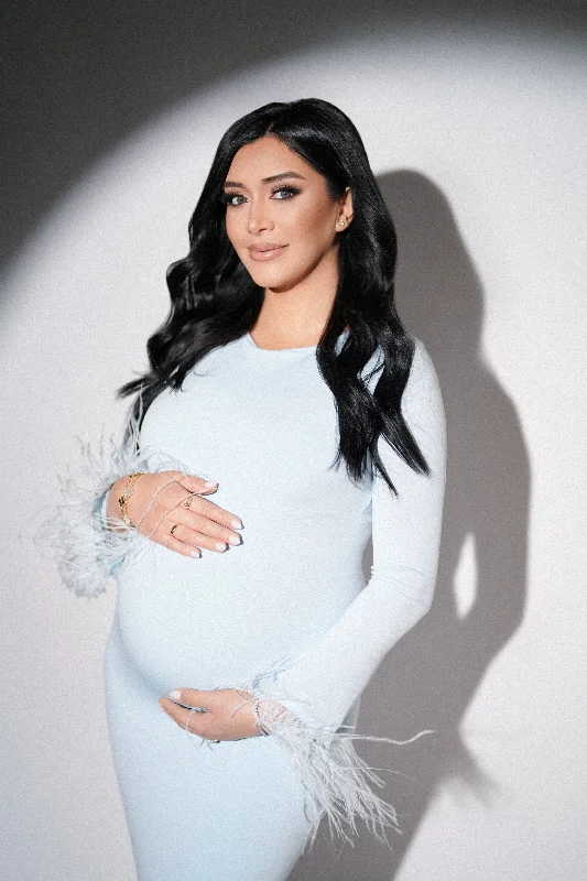 Maternity shift dress for casual outings Elvia Maternity Dress