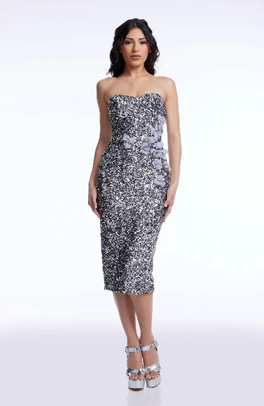 Midi dresses with animal prints for a bold and confident appearance Shailene Dress