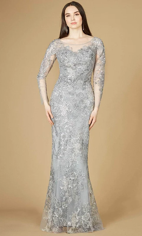 Lace - covered wedding dresses with a scalloped hem​ Wedding guest dresses with fringe accents for a bohemian - inspired wedding Lara Dresses 29232 - Mermaid Skirt Evening Gown