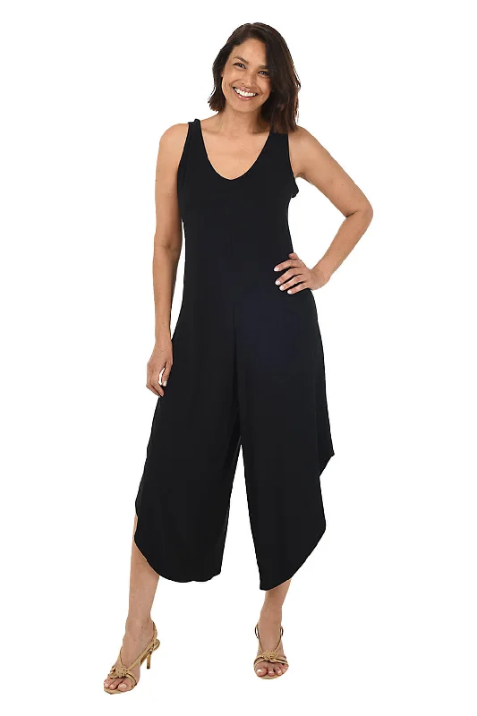 Button - Front Casual Dresses with Decorative Buttons​ Sleeveless Wide Leg Jumpsuit