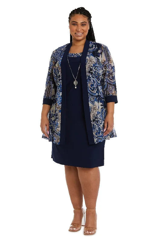 Maternity dress for a baby's first visit to the sensory garden R&M Richards 9023W Short Plus Size Jacket Dress Maternity dress for a baby's first visit to the sensory garden R&M Richards 9023W Short Plus Size Jacket Dress