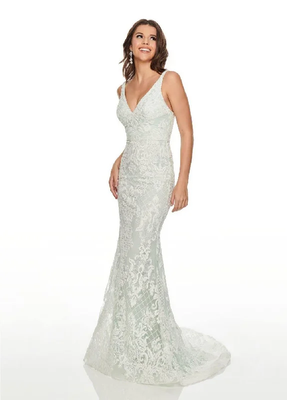Nursing friendly maternity dress for breastfeeding Rachel Allan Long Formal Prom Dress