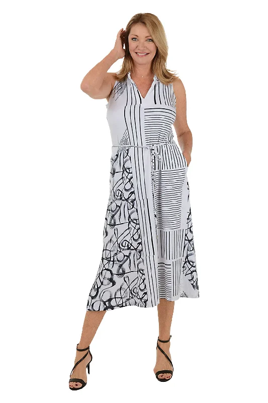 Boho Style Casual Dresses with Fringe Details​ Belle Ruffle Neck Sleeveless Maxi Dress