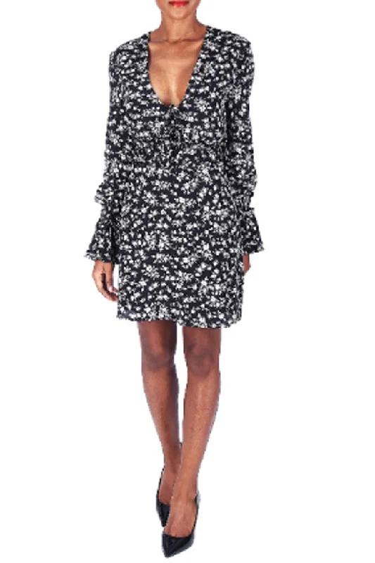 Everyday Silk - like Dress with Flowy Skirt​ The East Order-ELSA L/S DRESS