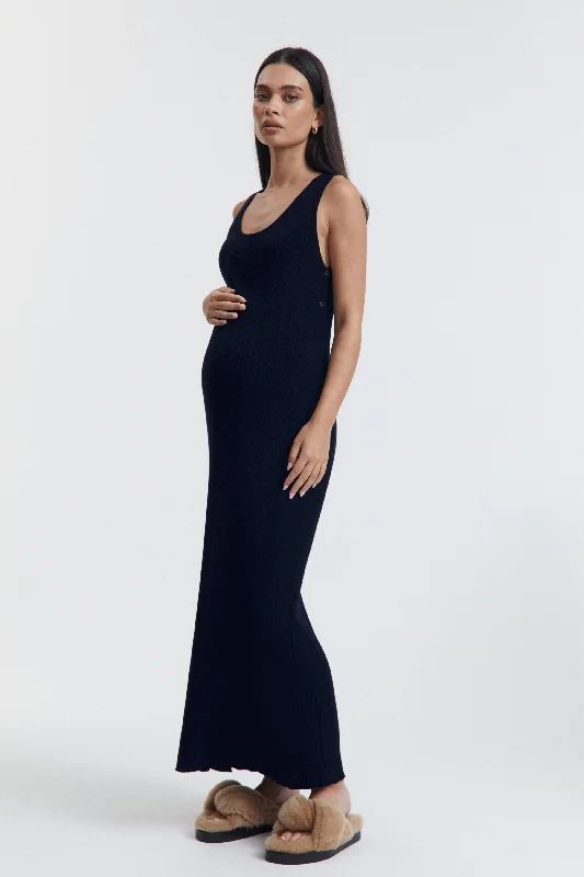 Maternity lace dress for a romantic look Resort Dress (Navy)