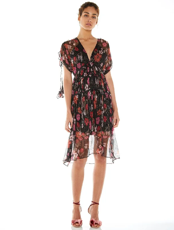 Everyday Boho - style Dress with Fringe​ TALULAH-WILD BLOOM MIDI DRESS