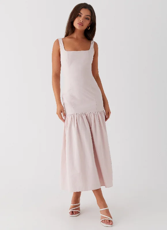  Ladylike Midi Dress - Pink