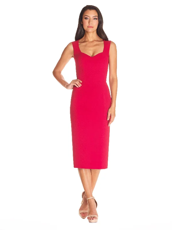 Wrap - style midi dresses in silk for a sophisticated office look Elle Dress