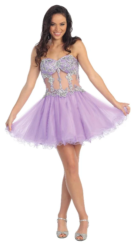 Maternity dress for a baby's first visit to the formal garden Beaded Strapless Sequined Tulle Short Prom Dress Maternity dress for a baby's first visit to the formal garden Beaded Strapless Sequined Tulle Short Prom Dress