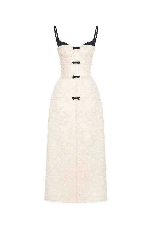 Midi dresses with tassel accents for a bohemian and free - spirited style Martha Dress