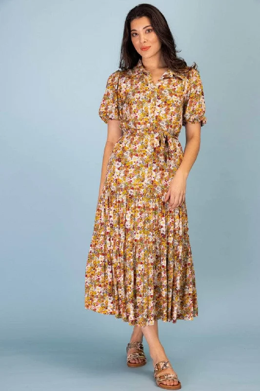 Midi dresses with abstract art prints for an artistic statement Kippie Retro Print Maxi Dress