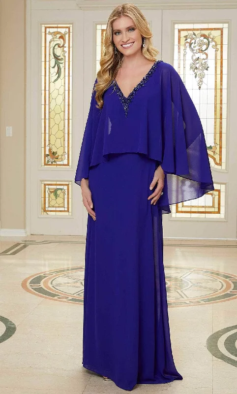 Halter - neck wedding dresses with a unique neckline​ Bow - backed wedding guest dresses in silk for a luxurious feel MGNY By Mori Lee 72731 - Beaded V-Neck Evening Gown