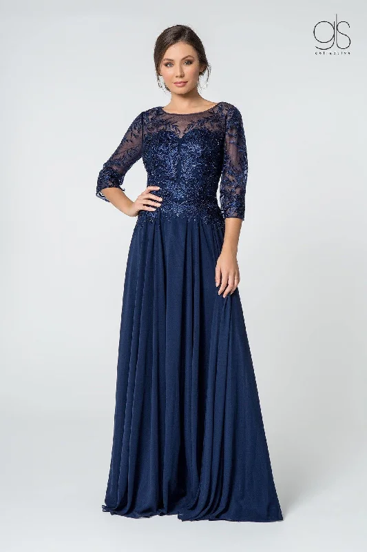 Sheer - panel wedding dresses with a touch of elegance​ Ribbed - texture wedding guest dresses in neutral colors Long Formal Long Sleeve Mother of the Bride Dress Sale