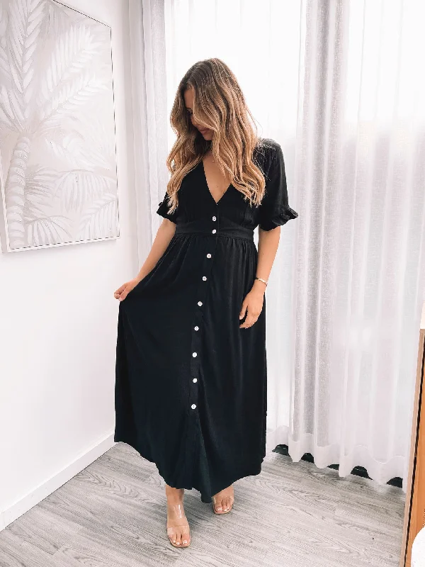 A - Line Casual Dresses for a Flattering Silhouette​ Korbela Dress - Black