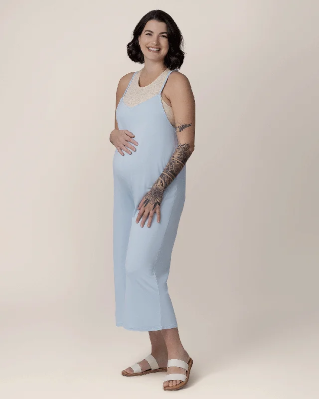 Maternity lace dress for a romantic look Charlie Maternity & Nursing Romper | French Blue