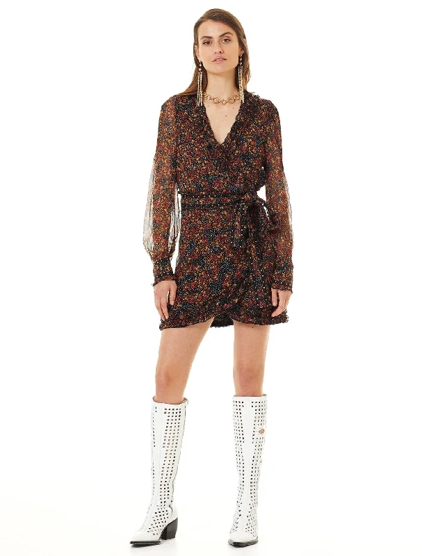 Everyday Dress with Elastic - cuffed Sleeves for a Casual Look​ STEVIE MAY-MONARCH MINI DRESS