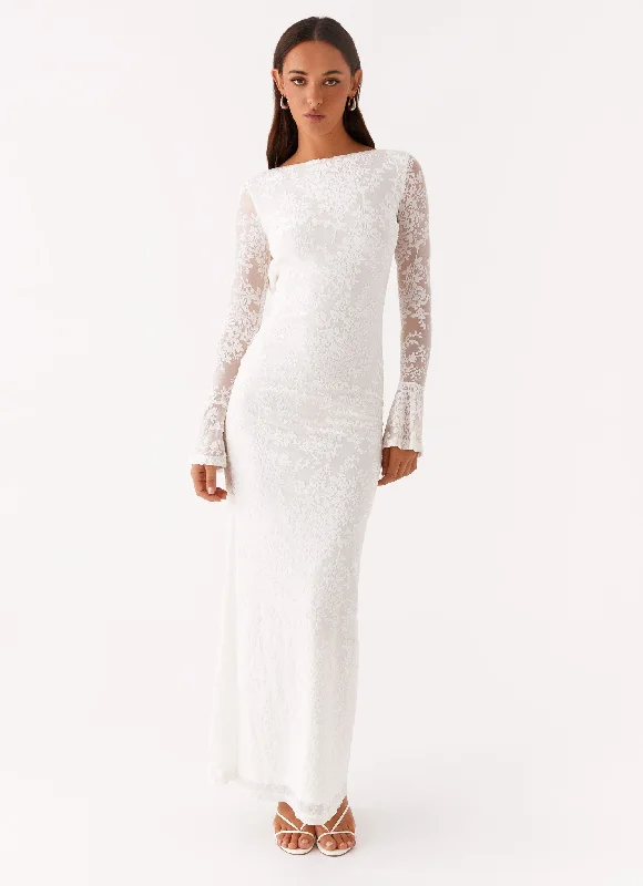 Everyday Dress with Beaded Embellishments for a Luxurious Look​ Thriving Maxi Dress - White