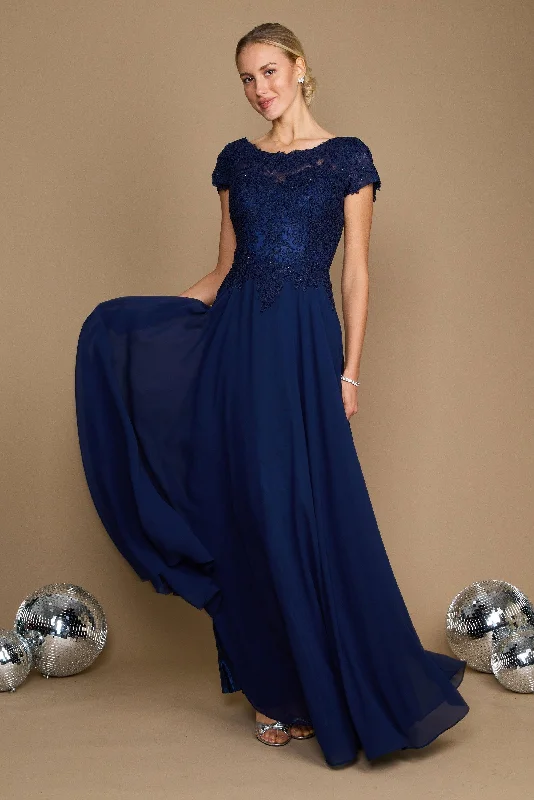 Vintage - themed wedding dresses with pearl accents​ Tea - length wedding guest dresses with polka dot patterns Short Sleeve Formal Evening Dress