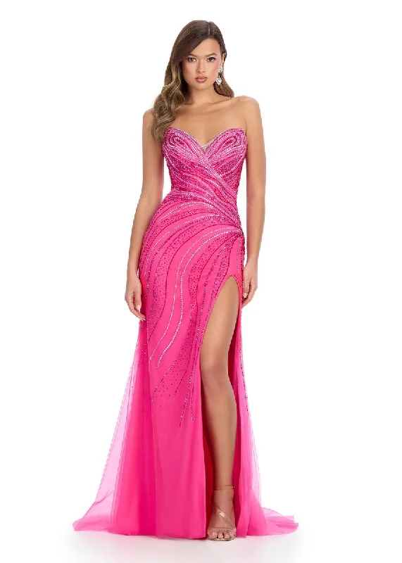 Mini dresses with ruched bodices for a feminine touch ASHLEYlauren Hotfix Strapless Prom Dress 11867 Mini dresses with ruched bodices for a feminine touch ASHLEYlauren Hotfix Strapless Prom Dress 11867