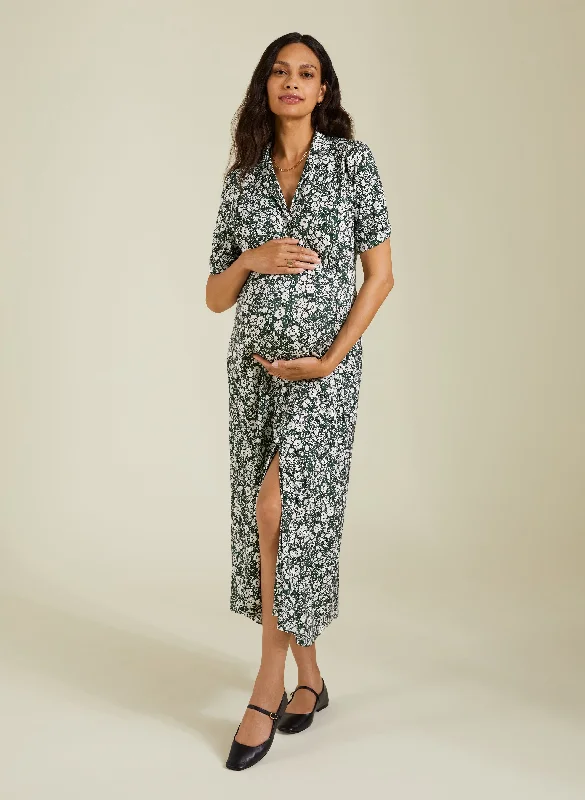 Maternity dress for a baby's first visit to the informal garden Miranda Maternity Dress