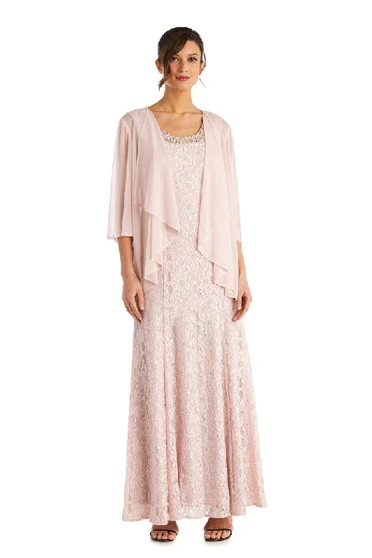 Plus - size wedding dresses with a flattering fit​ Wedding guest dresses with keyhole backs and flowing fabrics R&M Richards 2382 Mother Of The Bride Long Dress
