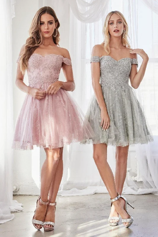 Sleeveless wedding dresses with a beaded belt​ Wedding guest dresses with ruched bodices and spaghetti straps Cinderella Divine CD0167 Short Homecoming Dress Cocktail