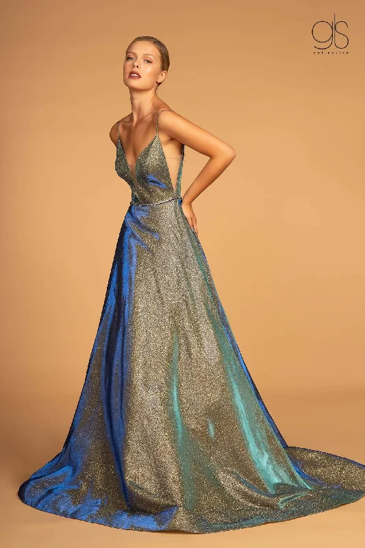 Maternity lace dress for a romantic look Prom Long Dress Spaghetti Strap Metallic Ball Gown