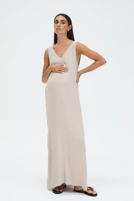 Maternity dress for a baby's first visit to the pool Camille Maxi Dress