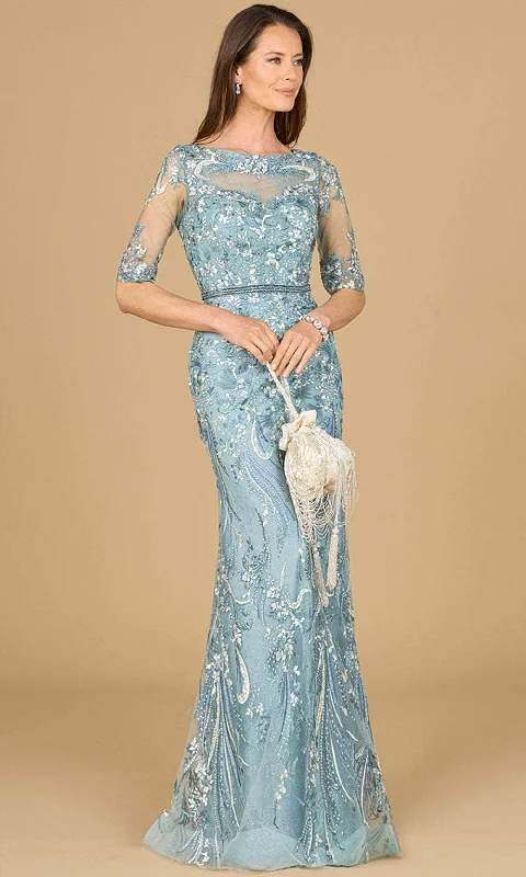 Wedding dresses with a sweetheart - neck and a corseted back​ Wedding guest dresses with gathered skirts and V - necklines Lara Dresses 29129 - Bateau Mermaid Evening Gown