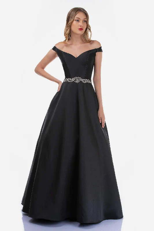 Maternity wrap dress with adjustable belt Nina Canacci Prom Long Off Shoulder Ball Gown 2258