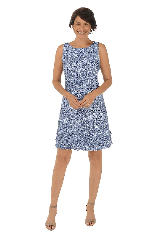 Hypoallergenic Casual Dresses for Sensitive Skin​ Ditsy Leopard UPF50+ Ruffle Dress