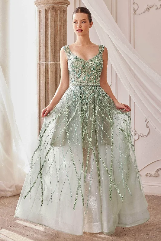 A - line chiffon wedding dresses for a classic look​ Sheath - style wedding guest dresses with lace overlays Andrea and Leo - A1091 Lattice Motif A-Line Gown