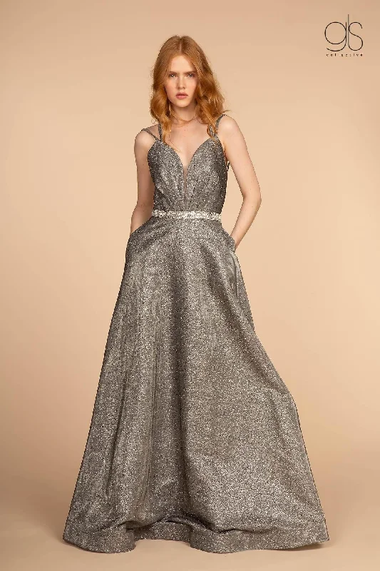 Maternity dress for a baby's first visit to the amusement park Prom Long Formal with Pockets Evening Dress