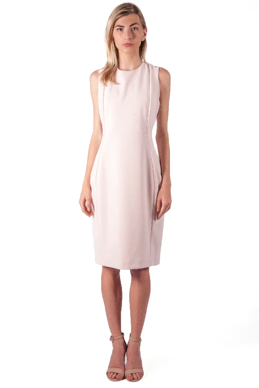 Everyday Dress with Embroidered Flowers for a Dainty Look​ CALVIN KLEIN-SOLID SHEATH DRESS